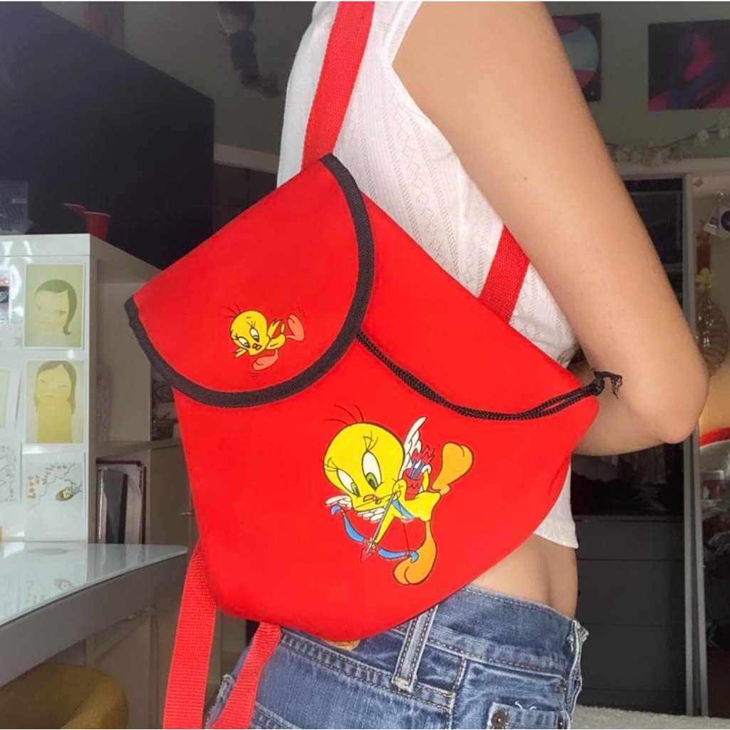 Vintage Red Tweey Bird Backpack